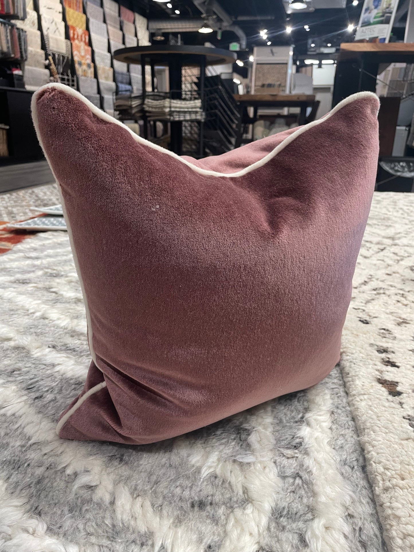 Mohair Group Velvet Pillow Amethyst