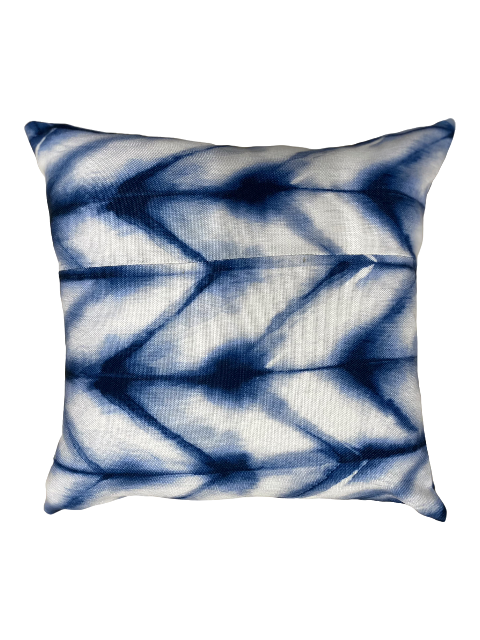 Boho Cobalt Linen Print both sides Accent Pillows