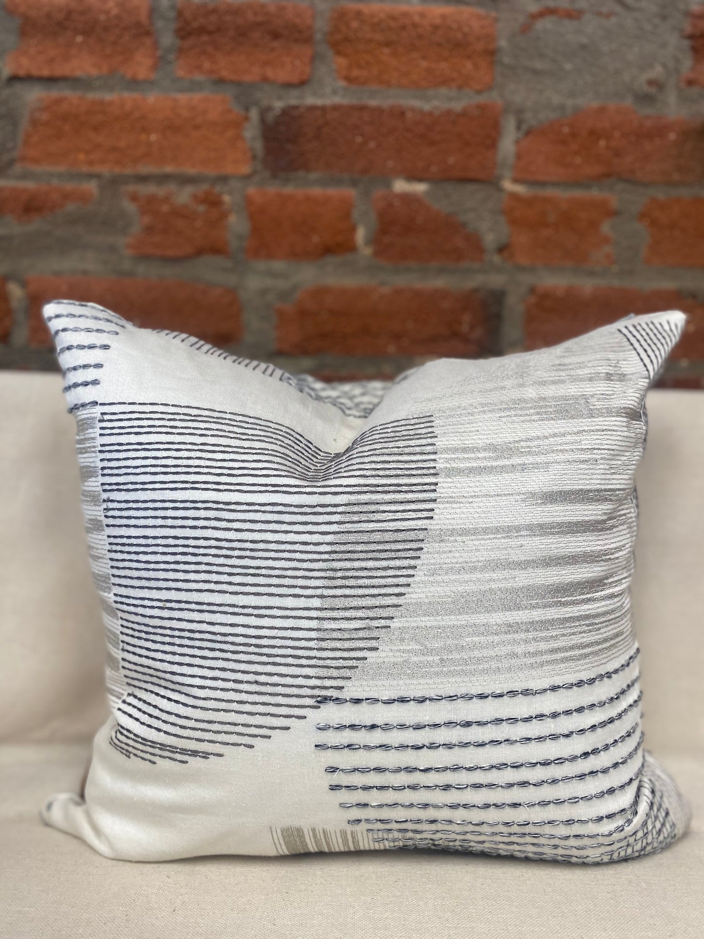 Desert Landscape Pillow with Mountain Range and Sagebrush