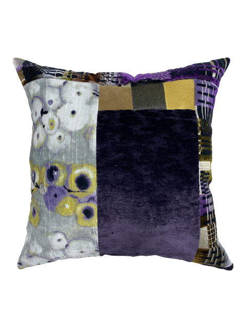 Purple and Saffron Highlight Pillow