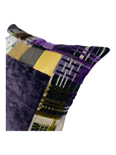 Purple and Saffron Highlight Pillow