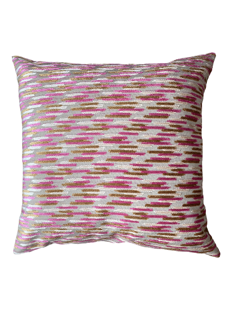 Cousin Pair White Pink and Banana Yellow Velvet Front Pillows with Raised Dots Mustard and White Back