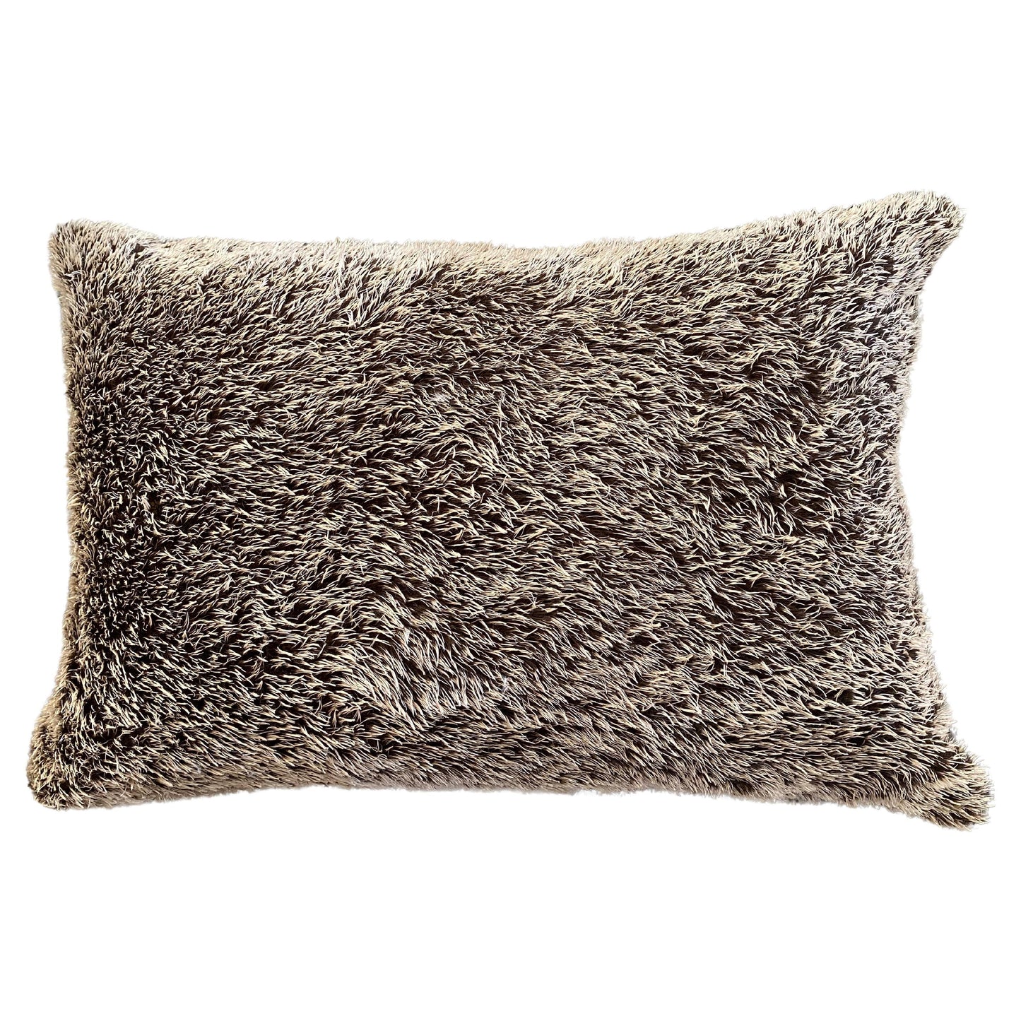 Mountain Inspired Lumbar Pillow with Turquoise Accent and Porcupine Back