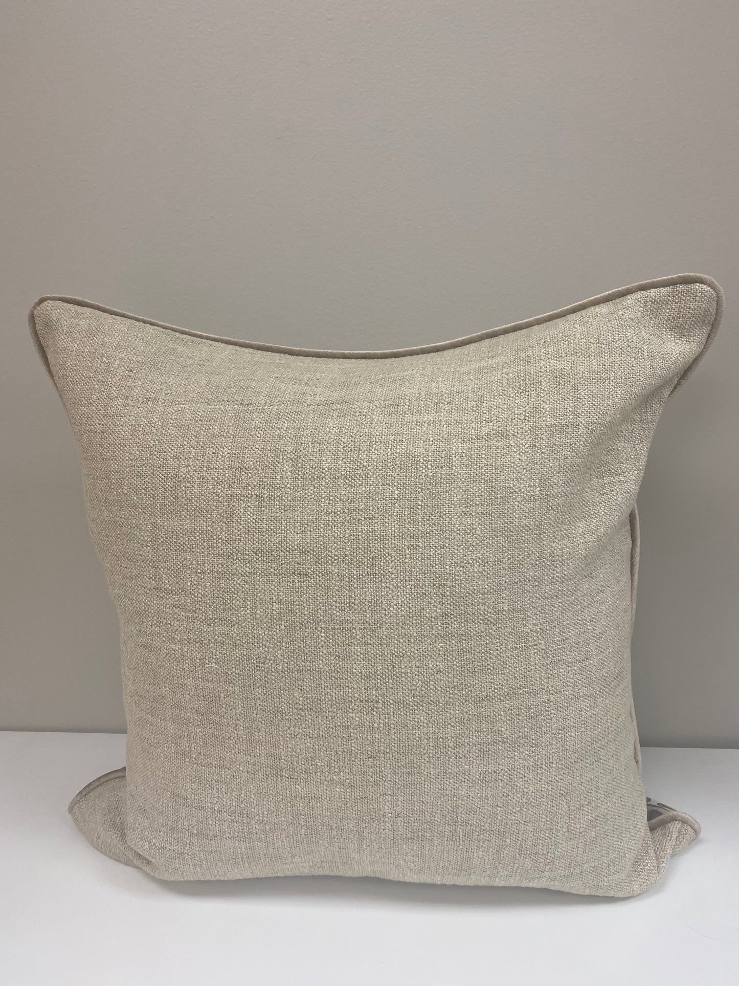 Dusty Pink and Beige Pattern with Welt and Linen Back